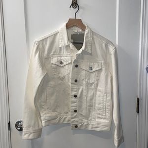 White everlane denim jacket womens XS